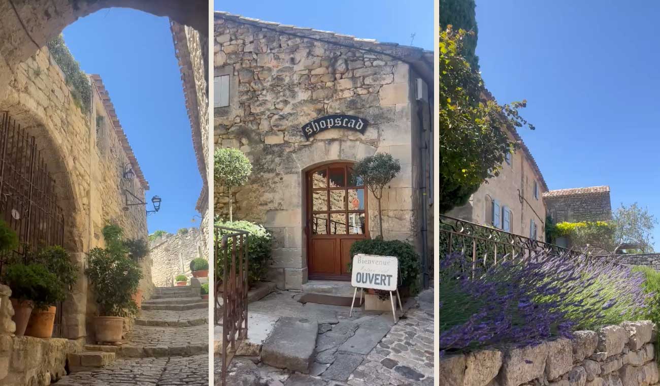 Ruelles en pierre du village de Lacoste dans le Luberon